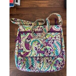 Vera Bradley Mickey & Minnie Plums Up Crossbody Mailbag Messenger Purple